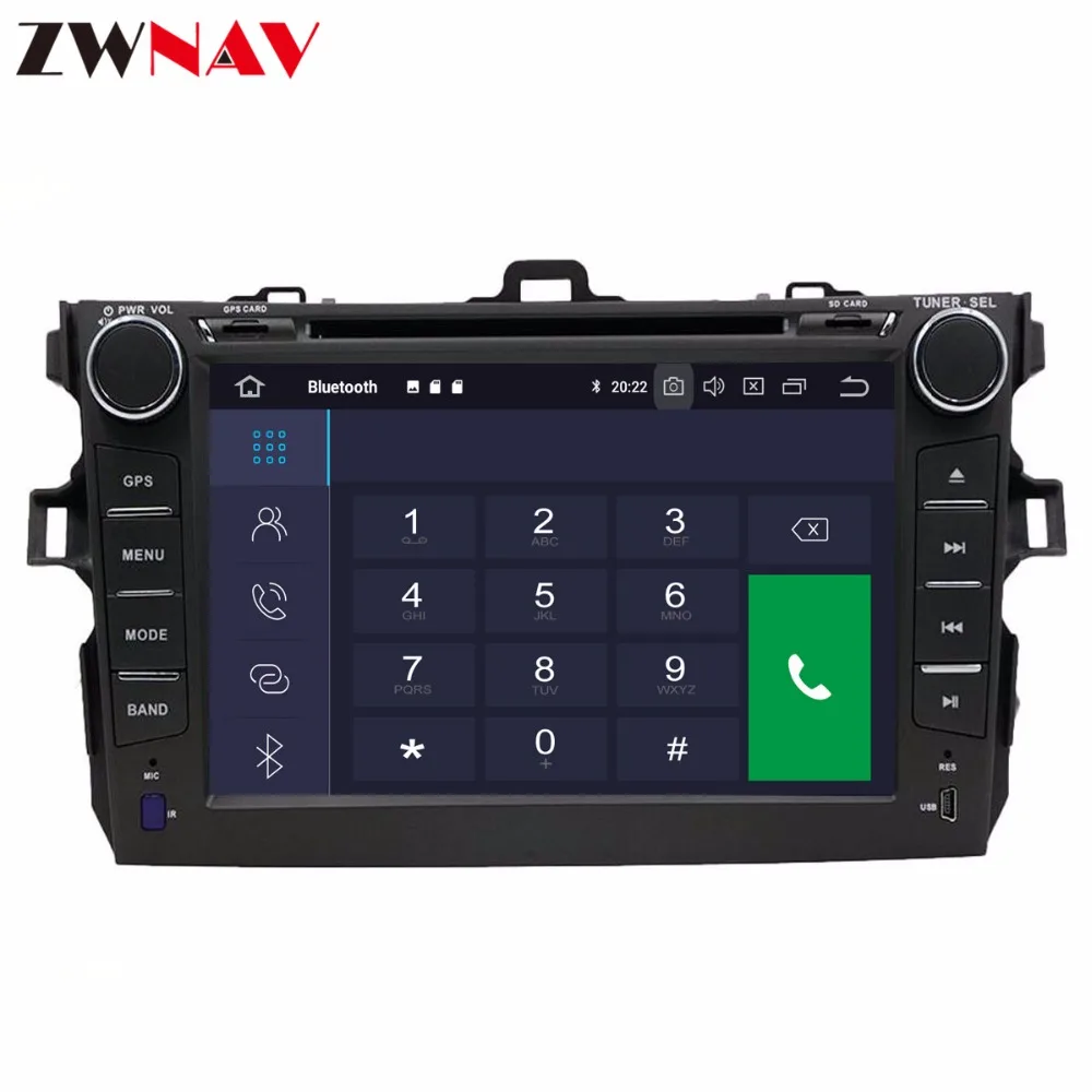DSP Android 10,0 Автомобильный DVD стерео мультимедийный плеер для Toyota corolla 2007-2013 радио gps Navi Аудио Видео головное устройство стерео карта