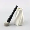 W02 Professional Handmade Makeup Brush Soft Blue Fox Goat Hair Angled Contour Sculpting Brush Ebony Handle Make Up Brushes 3