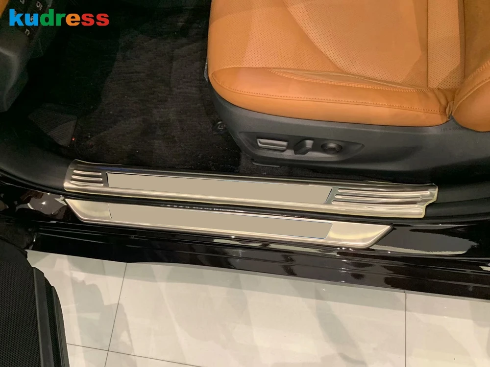 Для Toyota Avalon автомобильные аксессуары стальная Боковая дверь Накладка на порог отделка салона+ Внешняя Накладка на порог 8 шт