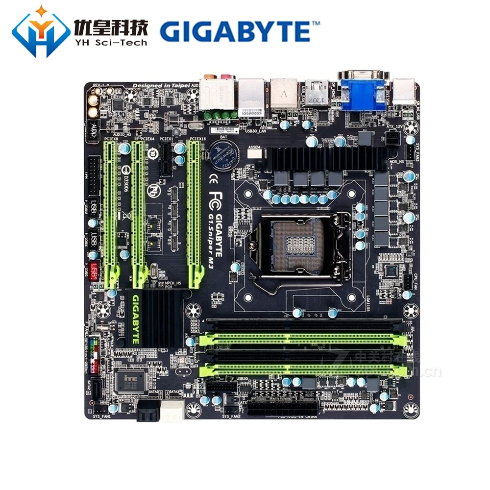

Original Used Desktop Motherboard Gigabyte G1.Sniper M3 Z77 Socket LGA 1155 Core i7/i5/i3/Pentium/Celeron DDR3 32G Micro ATX