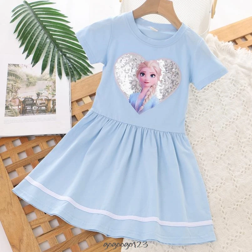 Disney Frozen Elsa Girls Dress Princess Costume Halloween Carnival Children Kids Dresses for Clothing Size 2-7Years | Детская одежда и