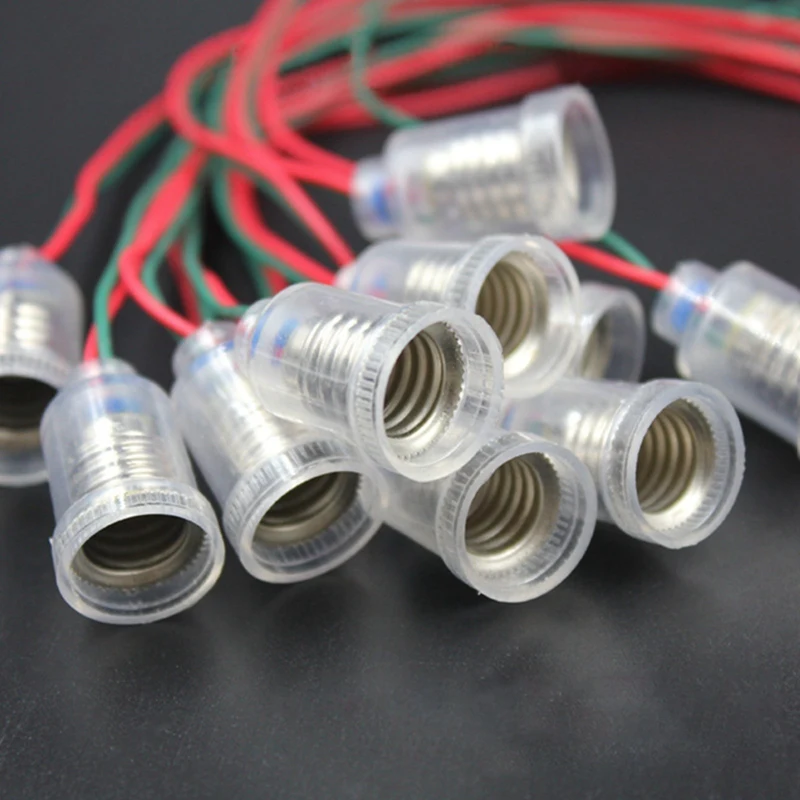 20cm Wire Lamp Base E10 Lamp Holder Bulb Light Screw Socket for 1.5V 2.5V 3.8V 6V Light Accessories 20pcs/lot