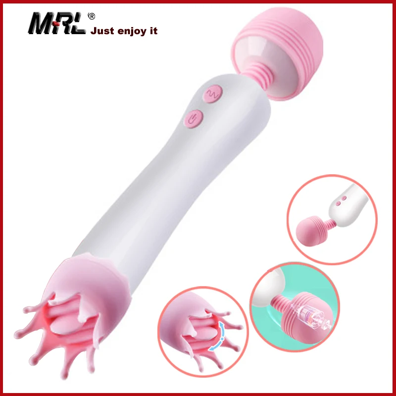 AV Wand язык вибратор секс Массажная игрушка маустатор для женщин двойная головка