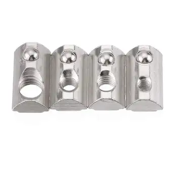 

50pcs M4/M5/M6/M8 45 Series Spring Nut for 45 Series Aluminum Profile Round Roll T Slot Elastic Nut
