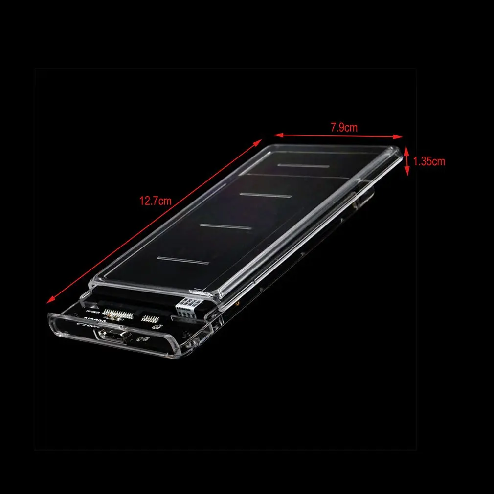 Прозрачный SSD твердотельный машинный ноутбук SATA серийный USB 3,0 высокоскоростной мобильный жесткий диск коробка USB к SATA последовательный порт