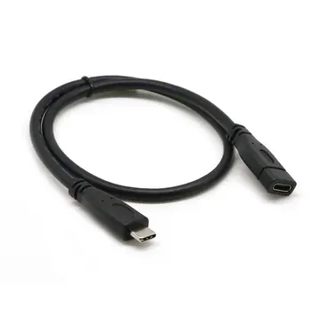 

Type C USB 3.1 Male to USB-C Female Extension Data Cable Extender Cord 0.5 Meter Durable Black Color