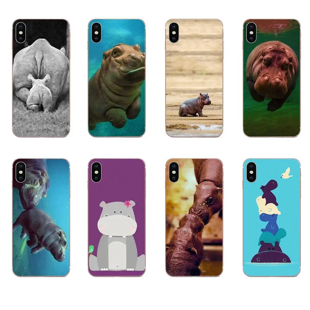ТПУ чехол для телефона милые животные ребенок Бегемот плакат Xiaomi Redmi Mi 4 7A 9T K20 CC9 CC9e