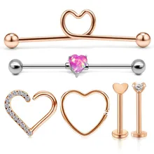 С диагональю экрана 3-6 шт, 14G Нержавеющая сталь промышленной защитной штангой(38 мм длиной ключ Стиль CZ Dragon Ball Прозрачный Фиксатор ушной хрящ Хеликс-раковины для пирсинга