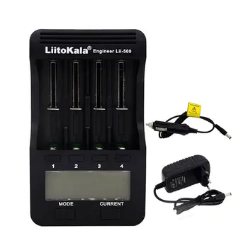 

Liitokala Lii-500 18650 LCD Display Charger 26650 21700 14500 10440 4 Slots NiMH li-ion Smart Battery Charger with Adapter