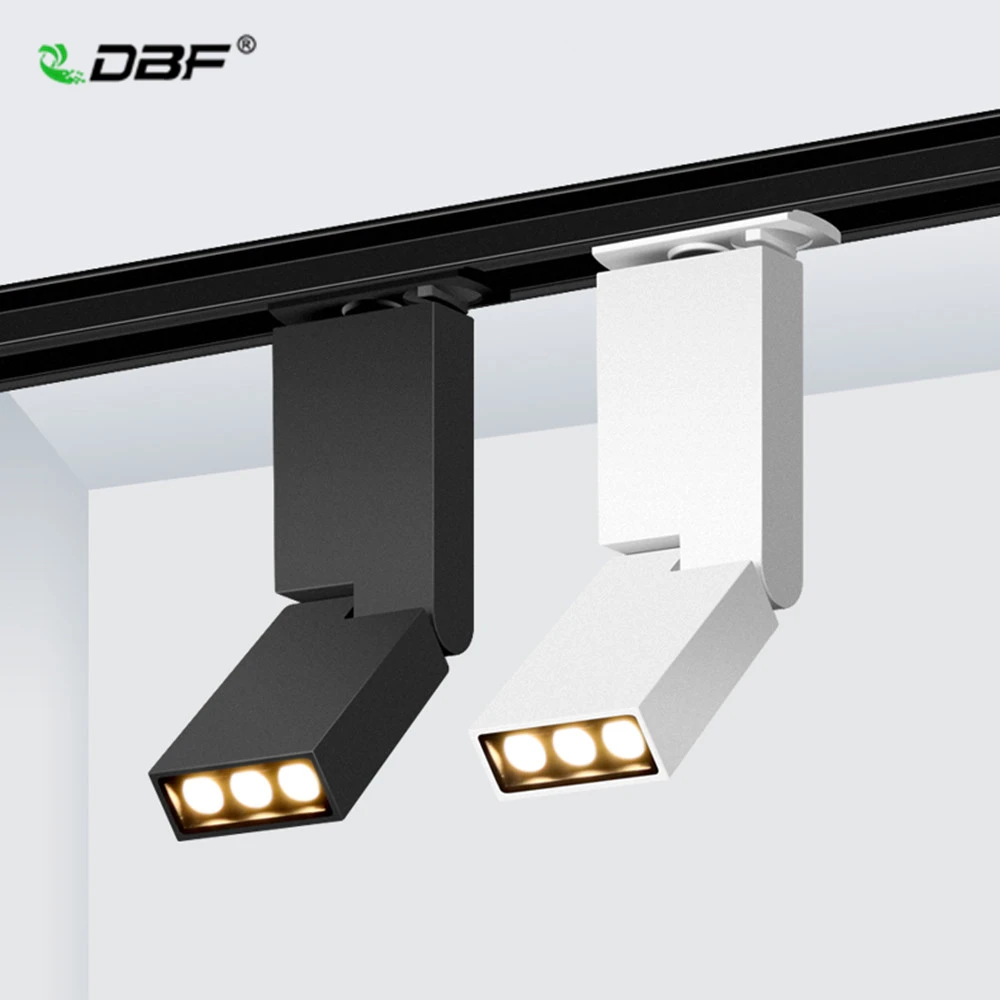 Dbf 6w 12w Cob Led Track Light Spot Light Ceiling Mounted Rail