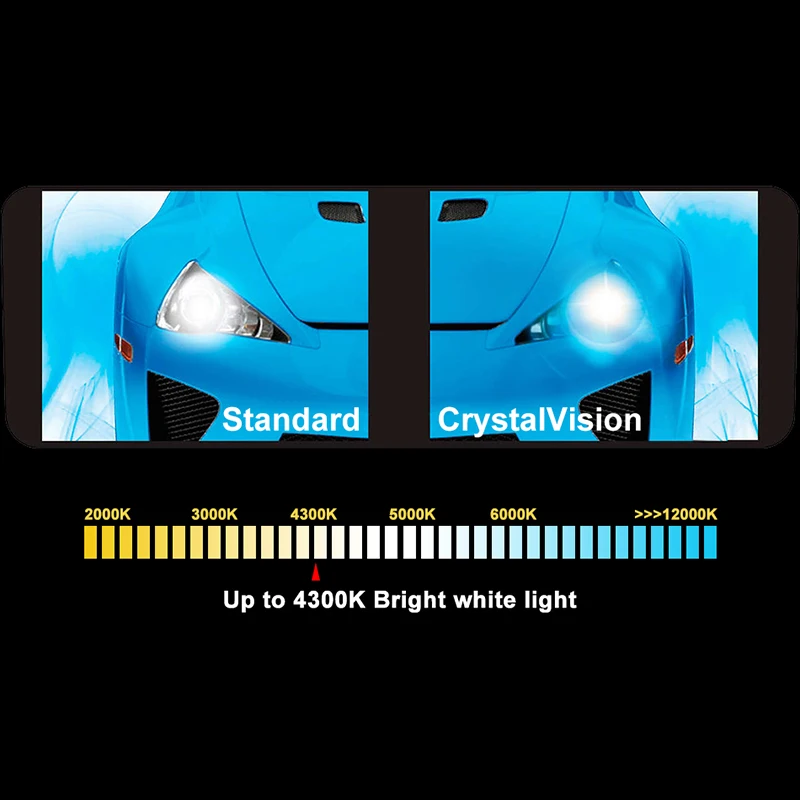Галогенные лампы Philips H7 55 Вт 12 В Crystal Vision 4300 K, яркий белый светильник, лампы для автомобиля, аксессуары, автомобильная лампа, мотоциклетный головной светильник, 2 шт