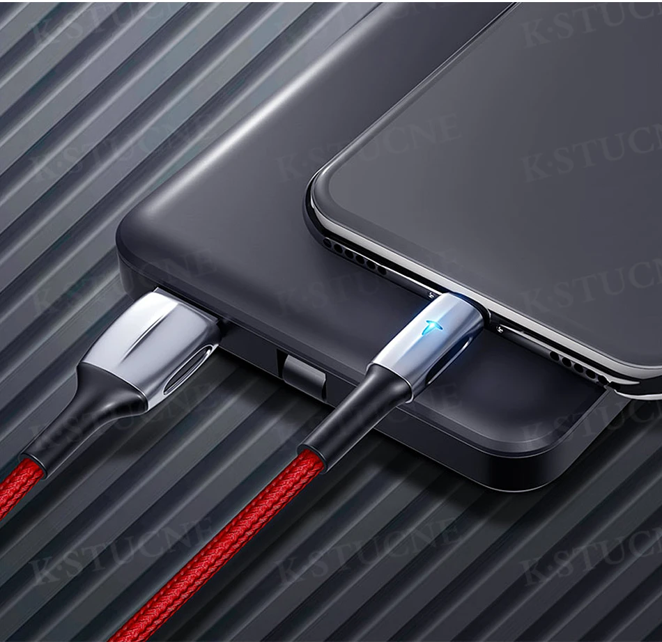 KSTUCNE светодиодный 2 м Micro USB кабель 3A QC3.0 Быстрая зарядка провода для samsung J7 Xiaomi Redmi Note 5 Pro Android кабель для передачи данных для мобильного телефона