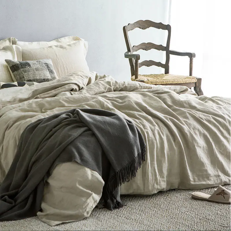Linen Cushion Cover Natural White 100% Eco linen 40x80 NEW OVP Bedding 