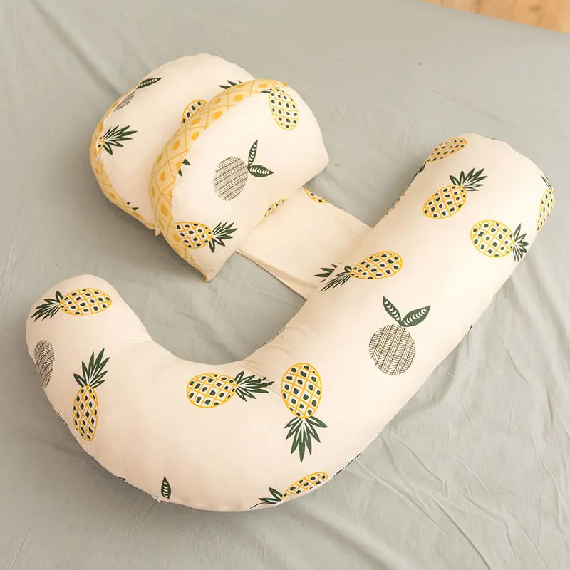 Modern Simple J-shaped Waist Pillow Pregnancy Long Strip Pillows Removable Pregnant Women Side Sleeping Stomach Lift Pillows