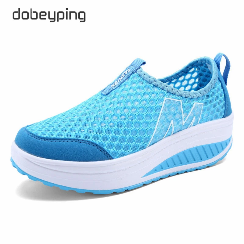 Special Offers Summer Shoes Wedges Platform Swing Mesh Spring Women's Loafers Slip-On Flat Breathable m6KBANeD