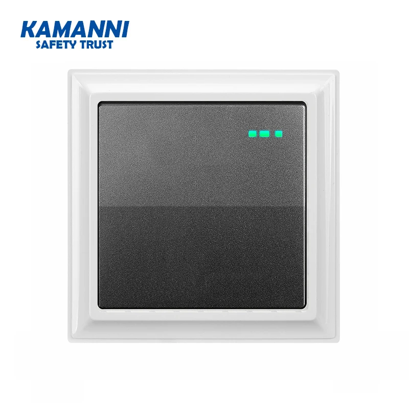 

Luxury smooth flame retardant panel button lighted light switch LED indicator control wall light switch 1/2/3 gang 1/2 way
