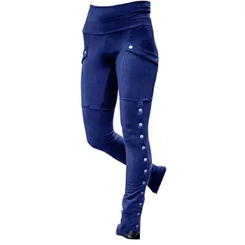 

Womens pants winter women pants warm casual Studded split sexy feet pants Slim stretch pocket pencil pants Stretch Leggings