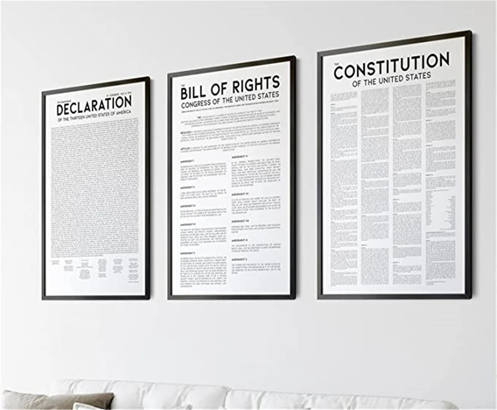 Declaration Bill Of Rights Constitution Inspiring Wall Art Canvas Posters  Painting For Office Living Room Home Decor - Painting & Calligraphy -  AliExpress
