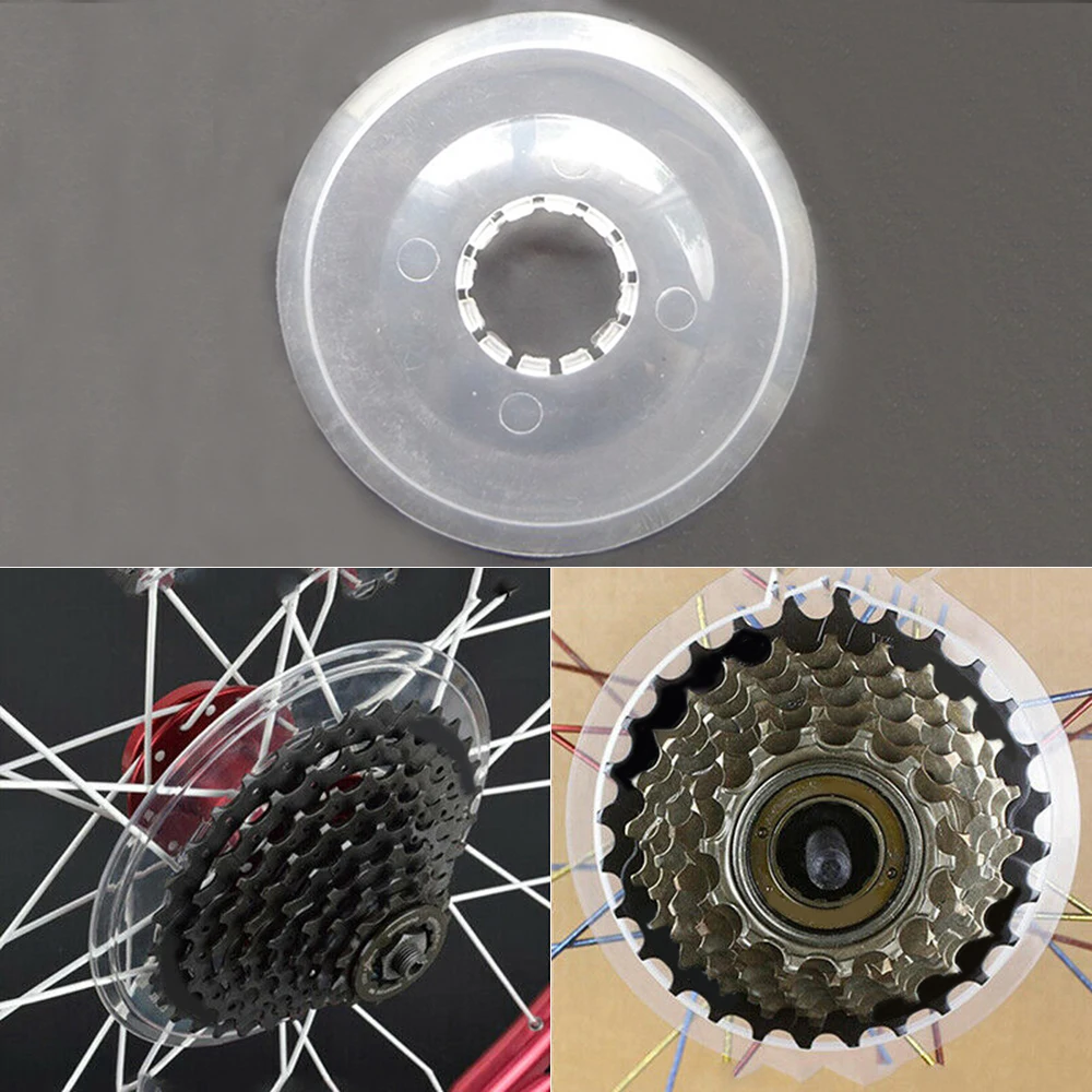 Bike Wheel Spoke Protector Guard Bicycle Wheel Spoke Protector Disc Guard Bike Cassette Freewheel Protection Cover 1pc