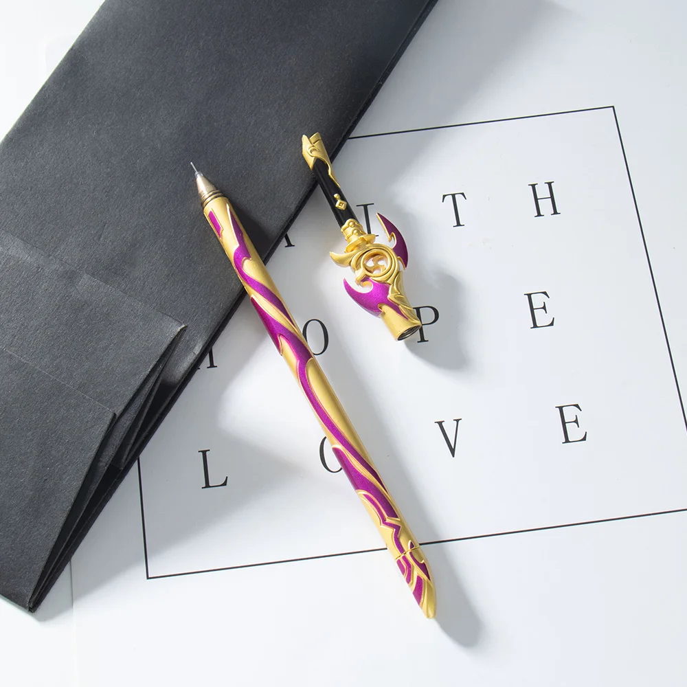 Anime Genshin Impact Cosplay Stationery Weapons Tartaglia Arataki Itto Raiden Shogun Thomas Sword Sign Pens Props