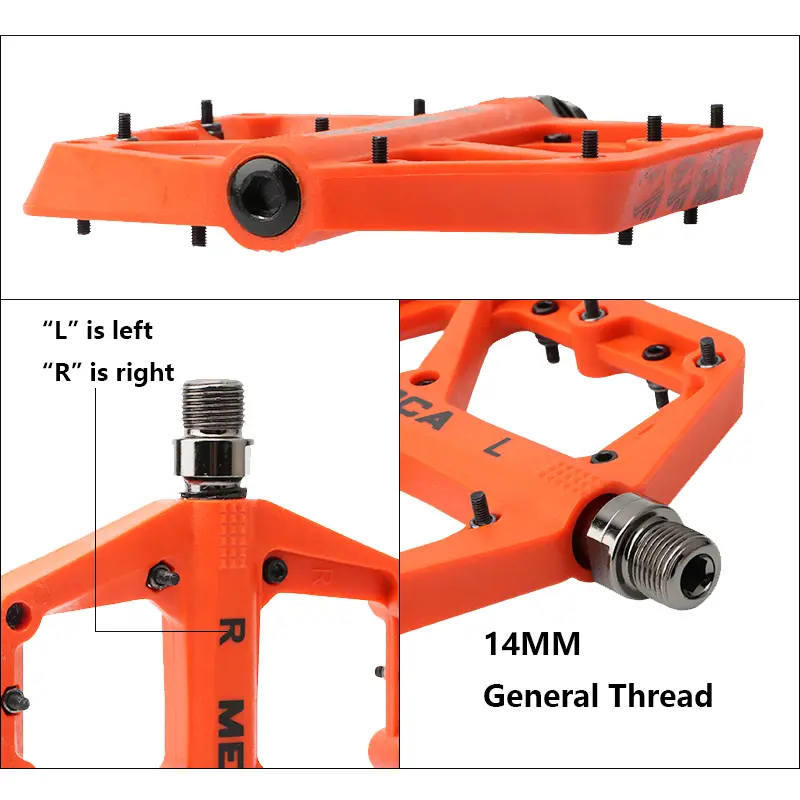 Meroca Bike Pedal Nylon Fiber Bearing Pedal For MTB Lightweight Extra Large Size Non-slip Wear-resistant Bicycle Accessories - Image 5