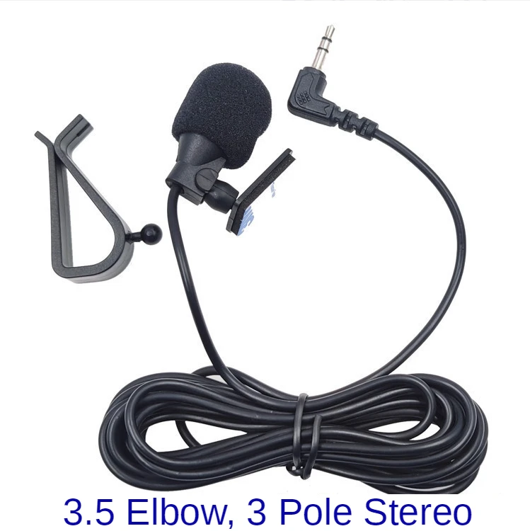 Car Audio Navigation 3.5mm Microphone Clip Jack Plug System External Wired Microphone Auto DVD Radio Omnidirectional 3m Long Mic bluetooth headphones with mic Microphones