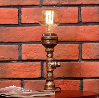 

2020 New Arrival Real Bedside Lamp Loft Retro Nostalgia Industry Personality Pipe Light Coffee Shop Is Decorated Bedroom Lamp