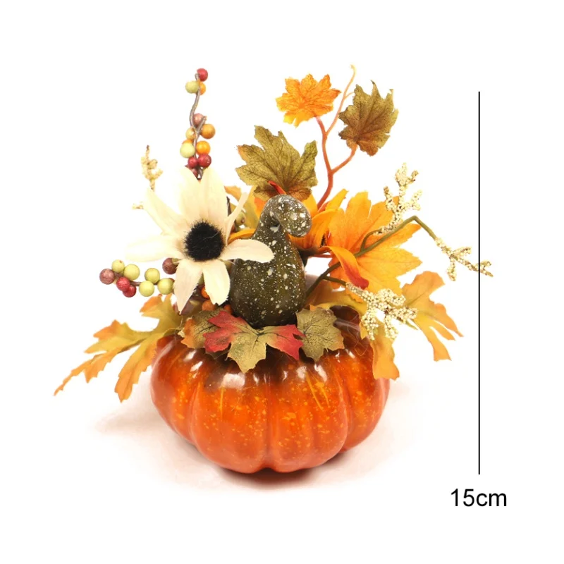 Artificial Pumpkin Maple Leaf Home Decoration Halloween Thanksgiving Autumn Ornament Props