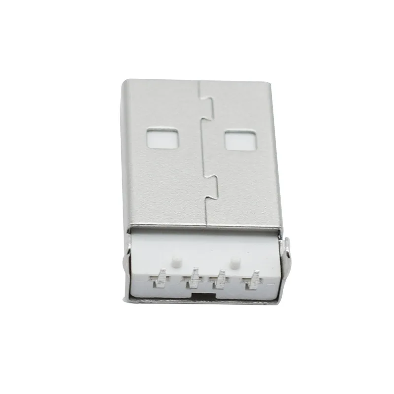 10PCS/Lot USB 2.0 Male A Type USB PCB Connector Plug 90 Degree SMT Male Connectors 4Pins SMD electronic component usb connectors kit