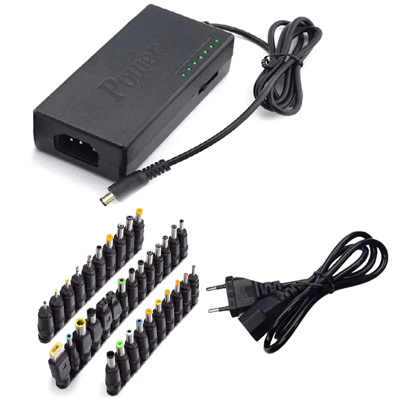 Универсальный DC 12V 15V 16V 18V 19V 20V 24V 4.5A 4A Регулируемый адаптер питания 34 съемные