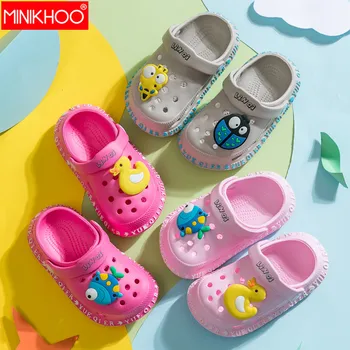 

2020 New Girls Shoes Kids Slippers Breathable Shoes Ladybug Boy Beach Sandals Rainbow EVA Toddler Girls Sandals Fish Slippers