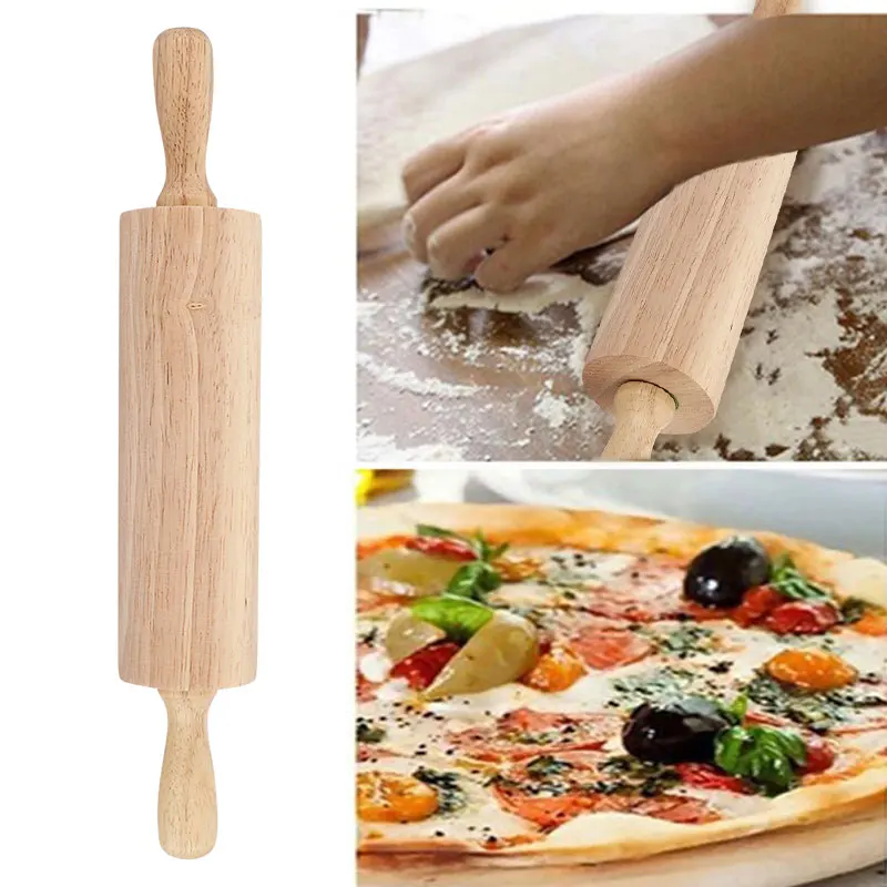 Rolling Dough Wooden Bread Kitchen Hand Decoration Economic Home Cake Embossing Cookies Baking Rolling Pin