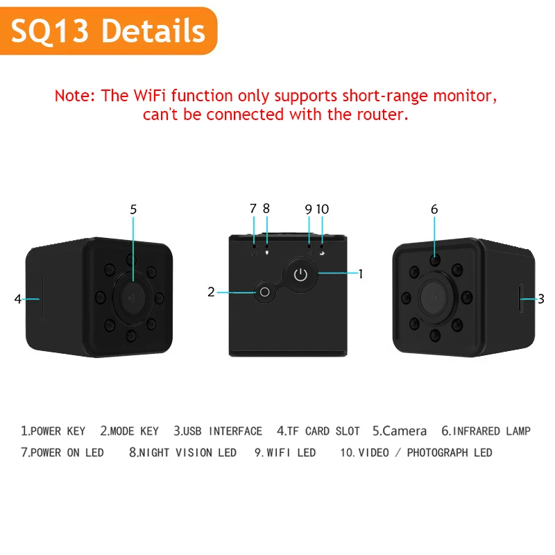 Оригинальная мини DV камера SQ11 SQ12 Camaras WiFi SQ13 Espia Full HD ночного видения Видео Диктофон экшн нательная камера микро камера