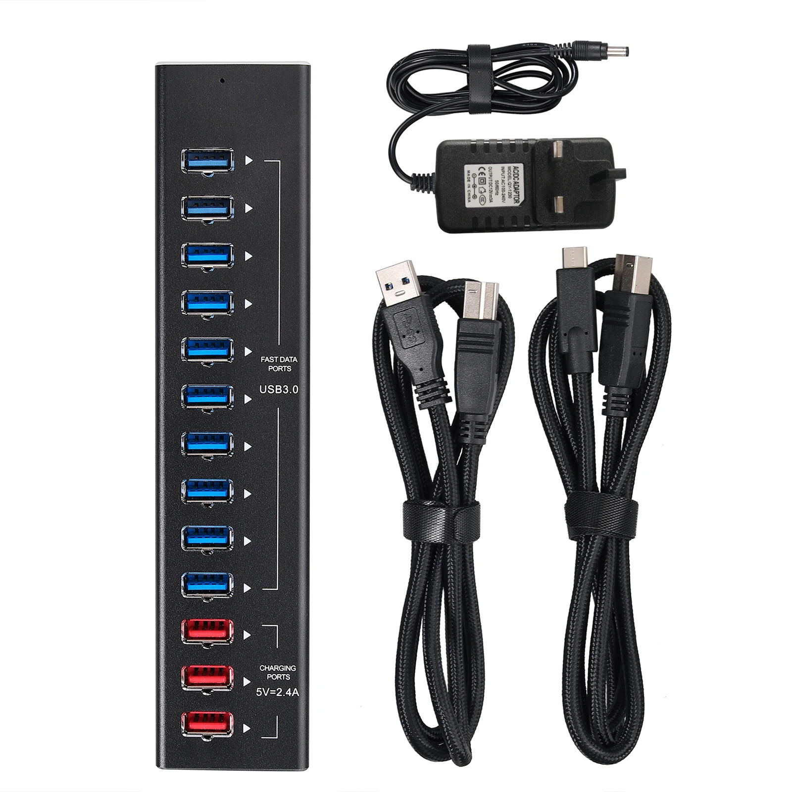Proster в течениi 13 Порты и разъёмы USB Hub Многофункциональный Порты и разъёмы 10 USB 3,0 QI Беспроводная зарядка Порты+ Мощность переходной USB кабель с функцией умной зарядки Порты