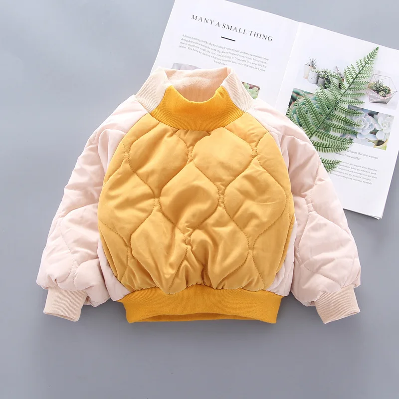 yellow Зимняя Одинаковая одежда для семьи с рисунком, детский утепленный бархатный свитер разных цветов - Цвет: yellow