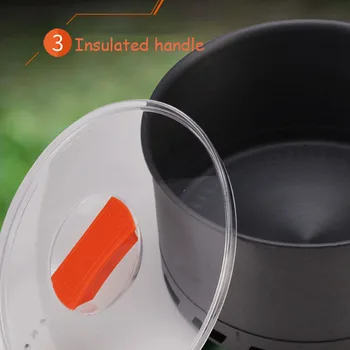 

2.1L Pot Outdoor Hiking Backpacking Aluminum Alloy Insulated Anti-scald