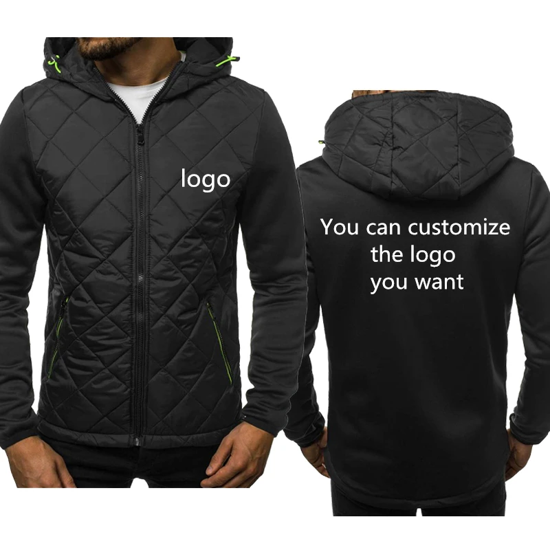 Casual Men's Zip Jacket Can Custom LOGO Printing Spring Autumn Men's jacket High Quality Cotton Men's sweatshirt cotton jacket Jackets