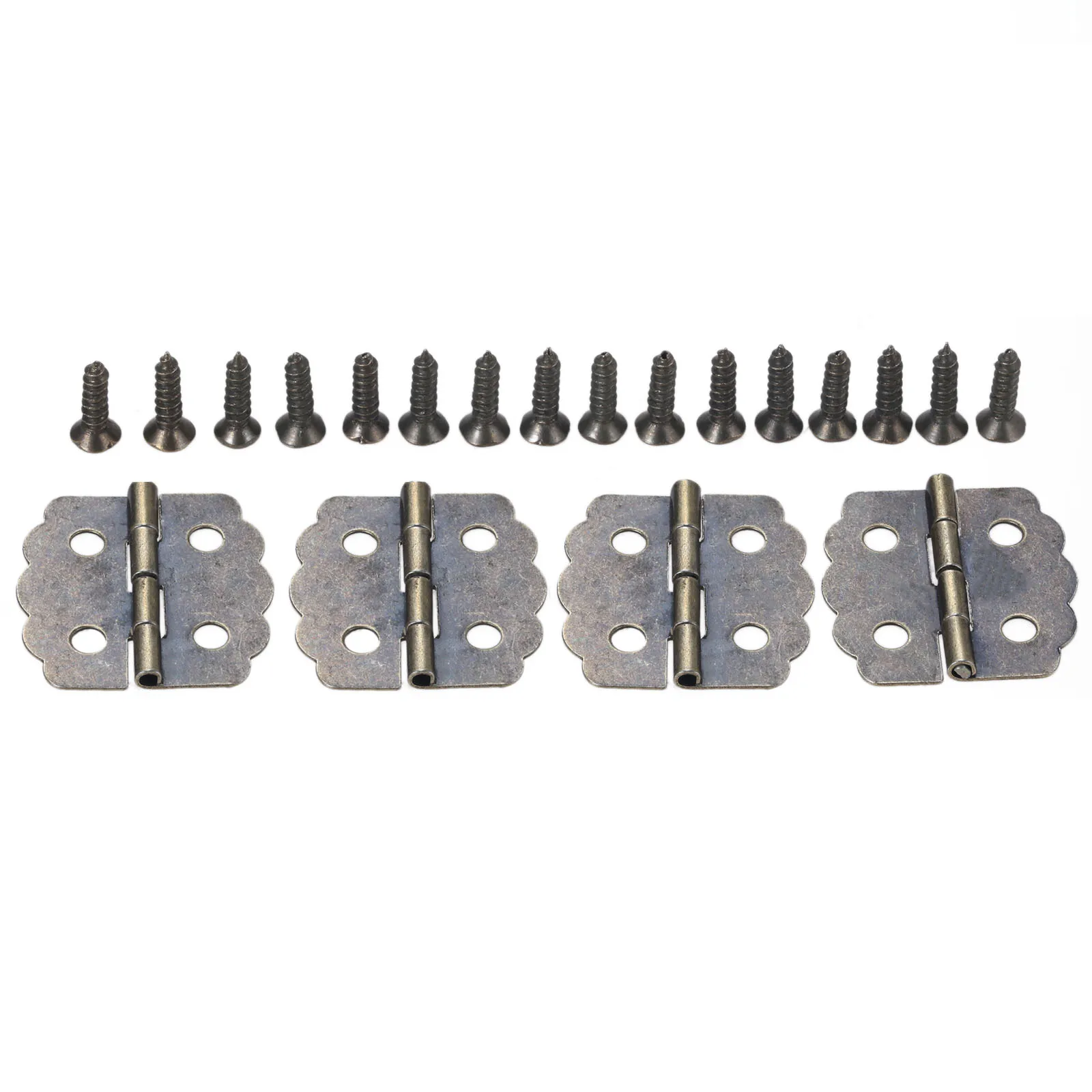 4Pcs Antique Bronze Mini Metal Hinge For Miniature Cabine Dollhouse Miniature Furniture
