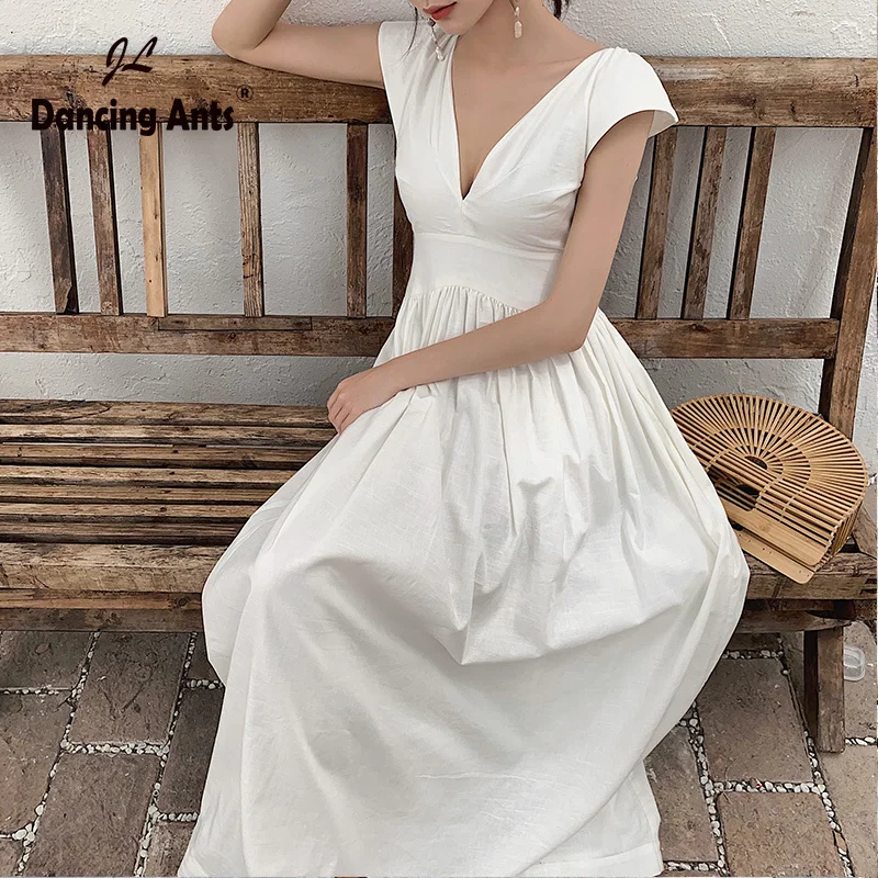 Женское платье без рукавов с глубоким V образным вырезом привлекательные платья