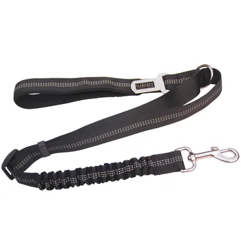 

Dog leash car seat belt Elastic buffer dog lead pet Vehicle safety belts Reflective leashes adjustable Pet Travel Seatbelt