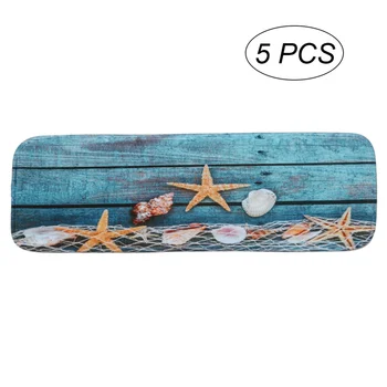 

5pcs Non-slip Stair Carpet Treads Washable Stair Tread Mat with Adhesive Tape and Rubber Backing(Pattern 12)