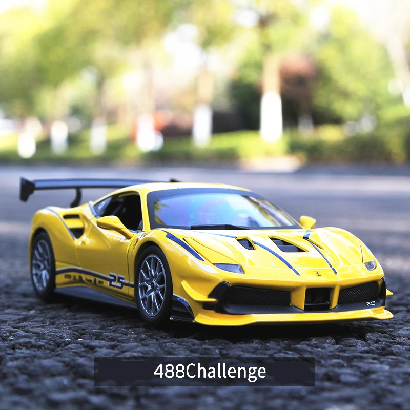 

Bburago 1:24 Ferrari 488 Challenge Car Model Die-casting Metal Model Children Toy Boyfriend Gift Simulated Alloy Car Collection