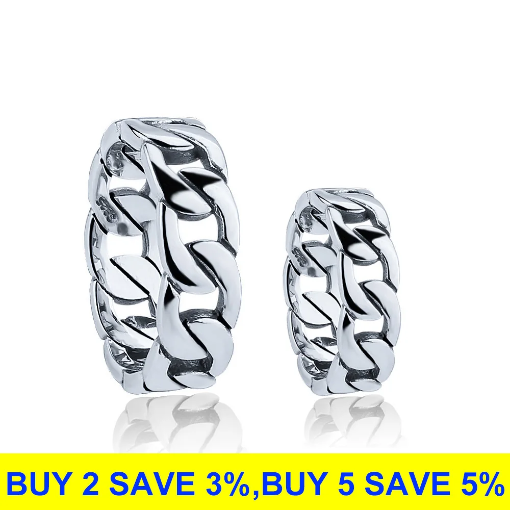 V. YA 925 пробы, серебряное кольцо, кольцо в стиле панк, велосипедная цепочка, кольца на палец для мужчин, хорошее ювелирное изделие, большой размер, кольцо для пары, мужские ювелирные изделия