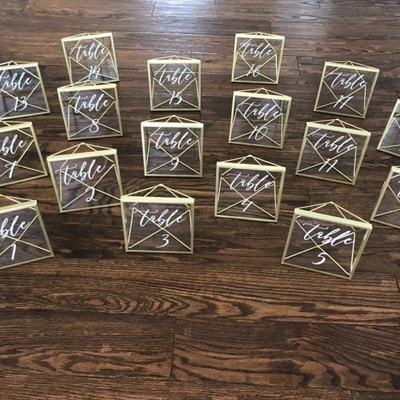 Wedding Table Number Vinyl Sticker Decal  Table Plan Vinyl Sticker Wedding Centerpiece Bridal Shower  (4)