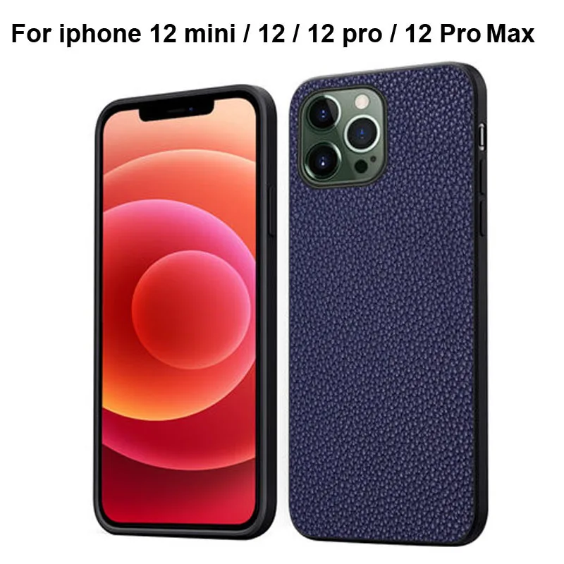 

For iphone 12 pro Case Genuine Leather Protective For iphone 12 Pro Max Phone shell For iphone 12 Mini Thin Cover Slim casings