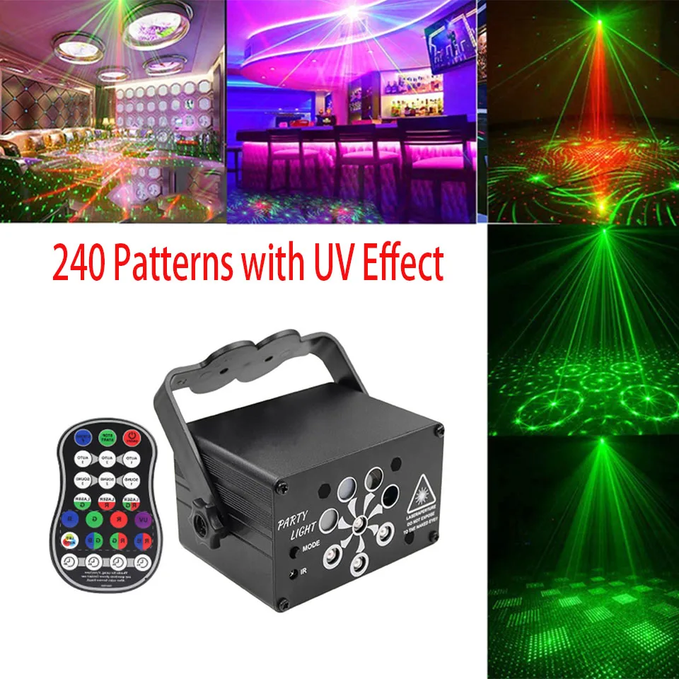 Tanie 240 wzory Mini projektor laserowy lampa UV Led ładowane na