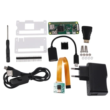 

Suitable for Raspberry Pi Zero W Kit 5MP Camera RPI Zero W Case Heat Sink Power Adapter Adapter Kit Mini HDMI-EU Plug