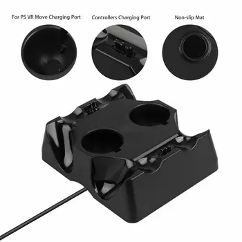 

For PS4 For MOVE For PS4 VR Quick Charging Station Stand New 4 In 1 Multifunctional Controller Charger Dock