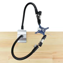 Multifunctional Bench Vise Table Clamp Soldering Helping Hands Soldering Station with 2pcs Flexible Arms for Circuit Board