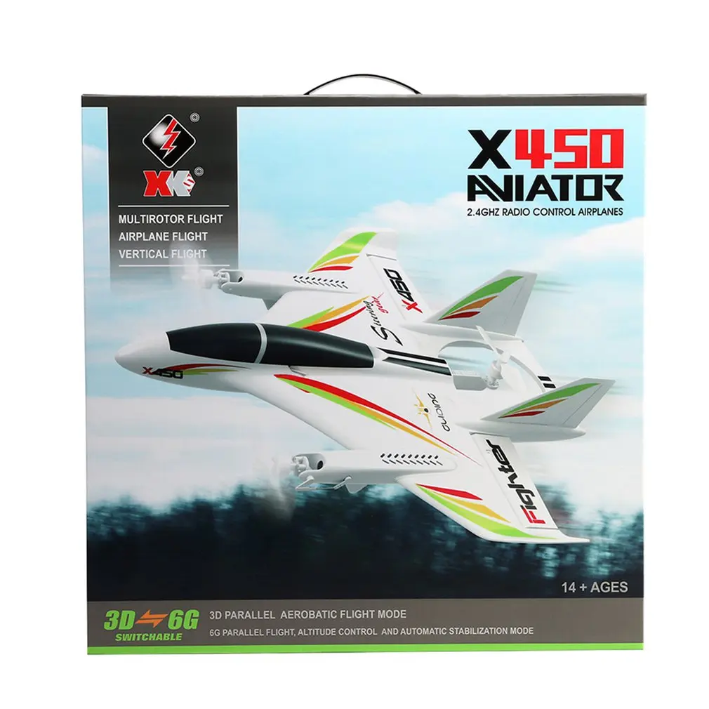 XK X450 3D пилотажной RC Самолет 6 Каналы дистанционного Управление вертикальный